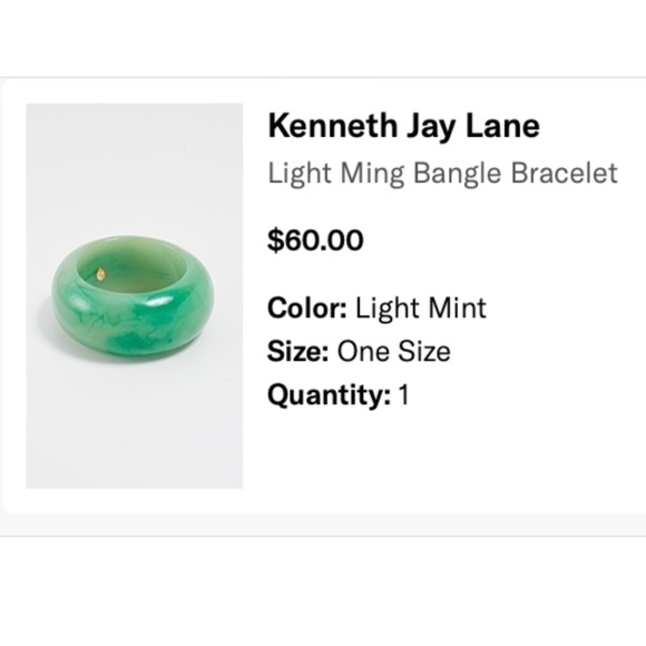 kenneth jay lane light ming bangle bracelet - Picture 7 of 7